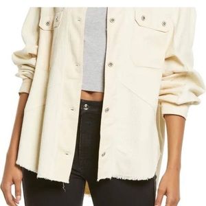 Thread & Supply Frayed Corduroy Shirt Jacket